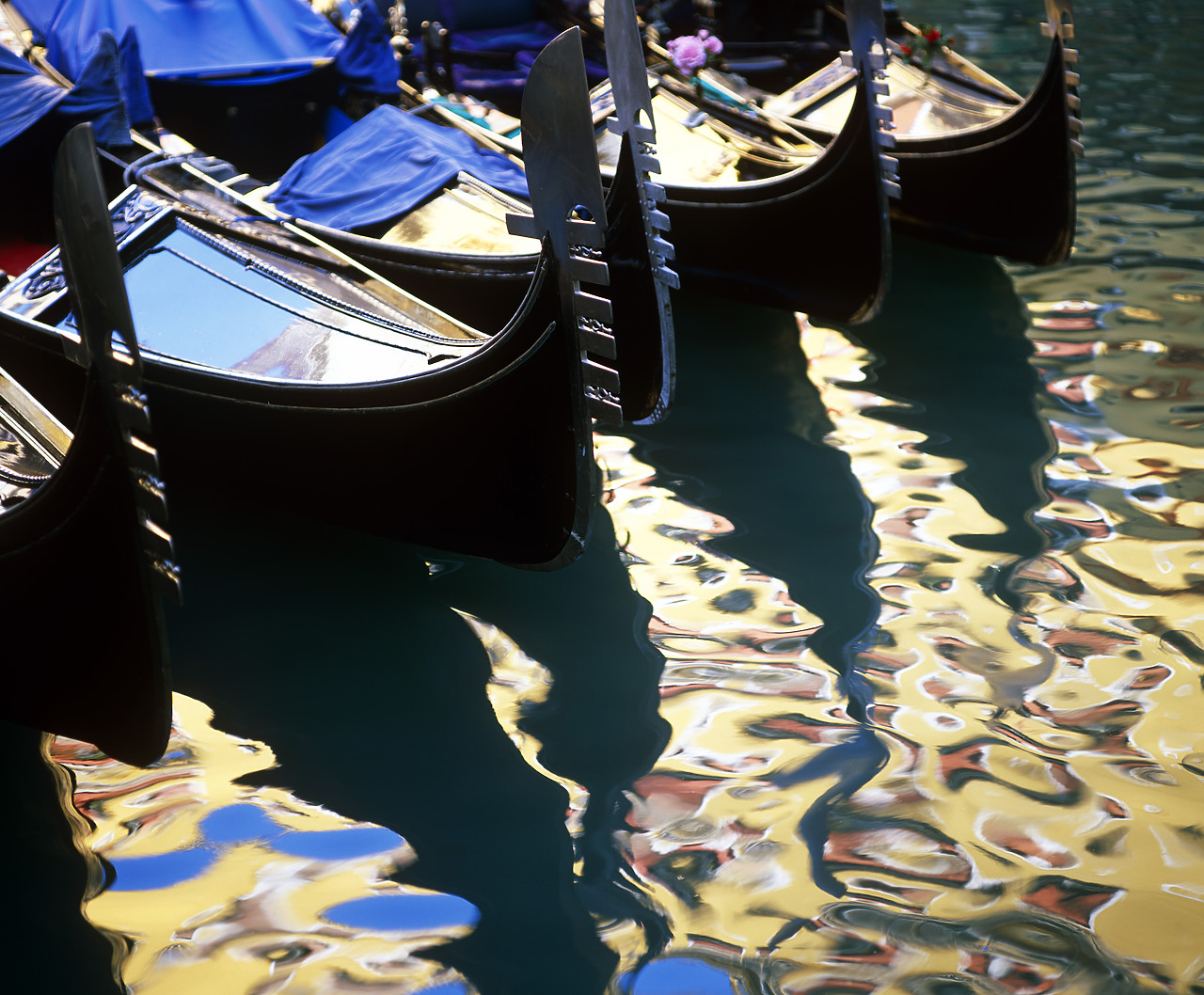 #010148-2 - Gondola Reflections, Venice, Italy