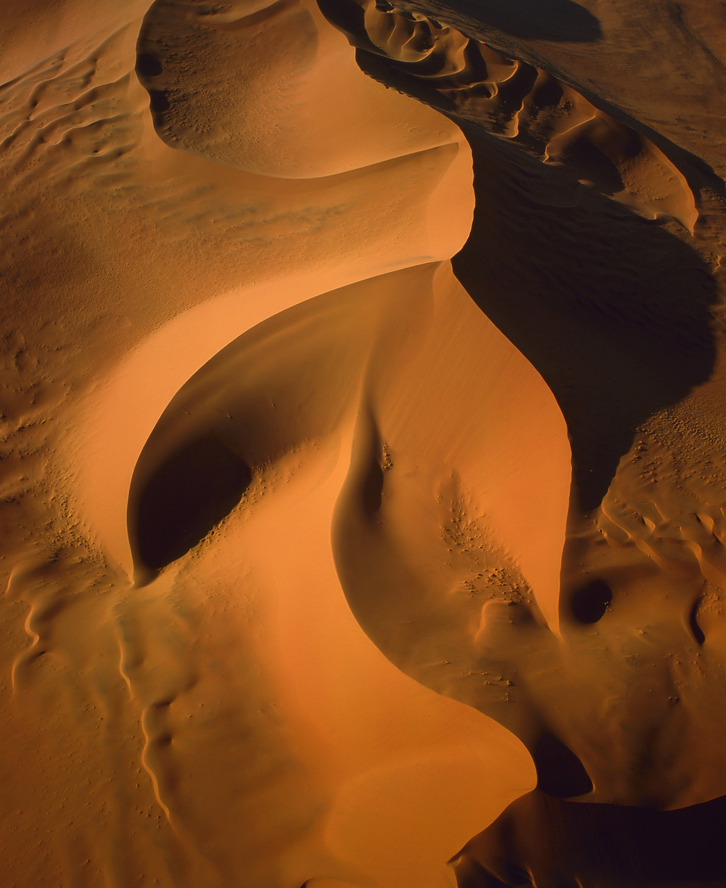 #010311-1 - Aerial View of Sand Dunes, Sossusvlei, Namibia, Africa