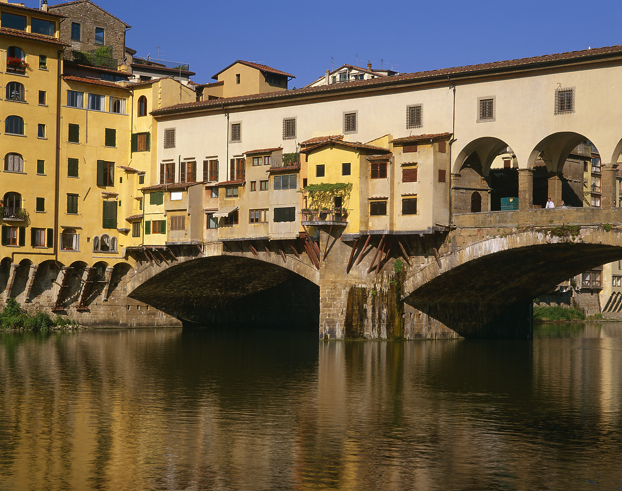 #020093-2 - Ponte Vecchio Reflecting in River Arno, Florence, Tuscany, Italy