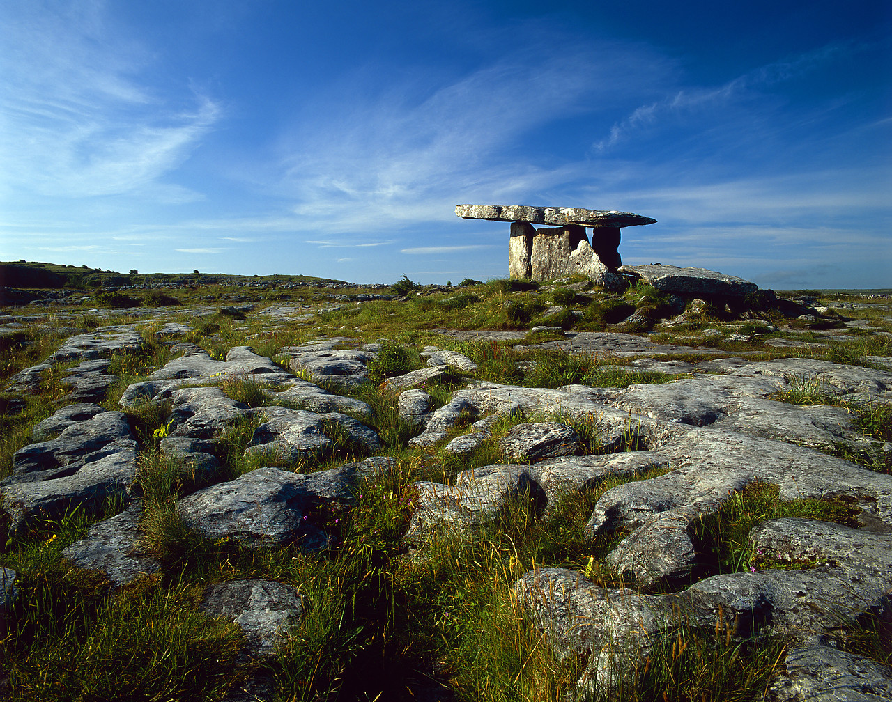 #030101-9 - Poulnabrone Dolmen Burial Chamber, The Burren, County Clare, Ireland