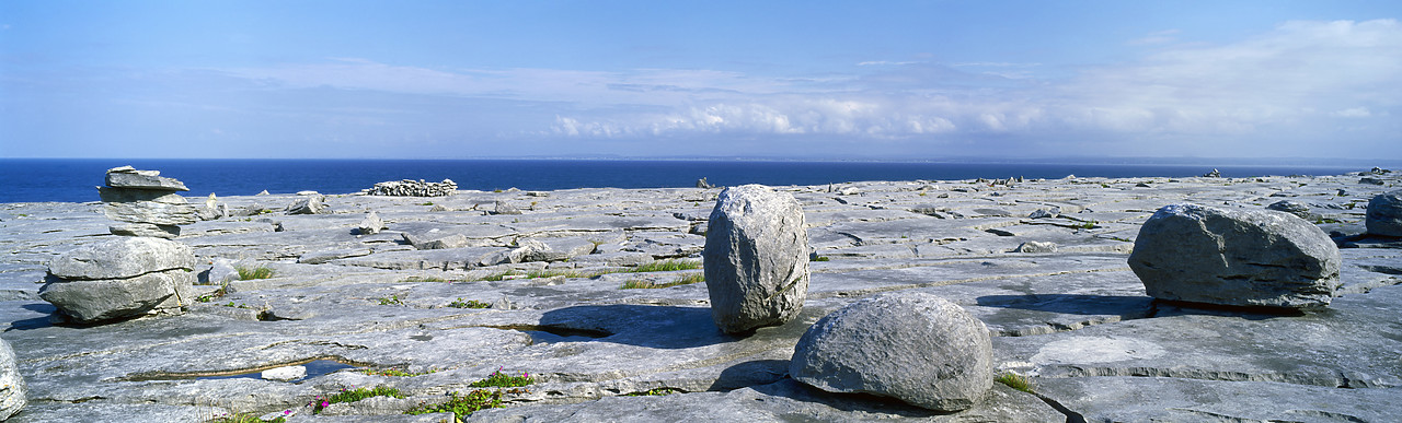 #030104-2 - Limestone Pavement & Boulders, The Burren, County Clare, Ireland