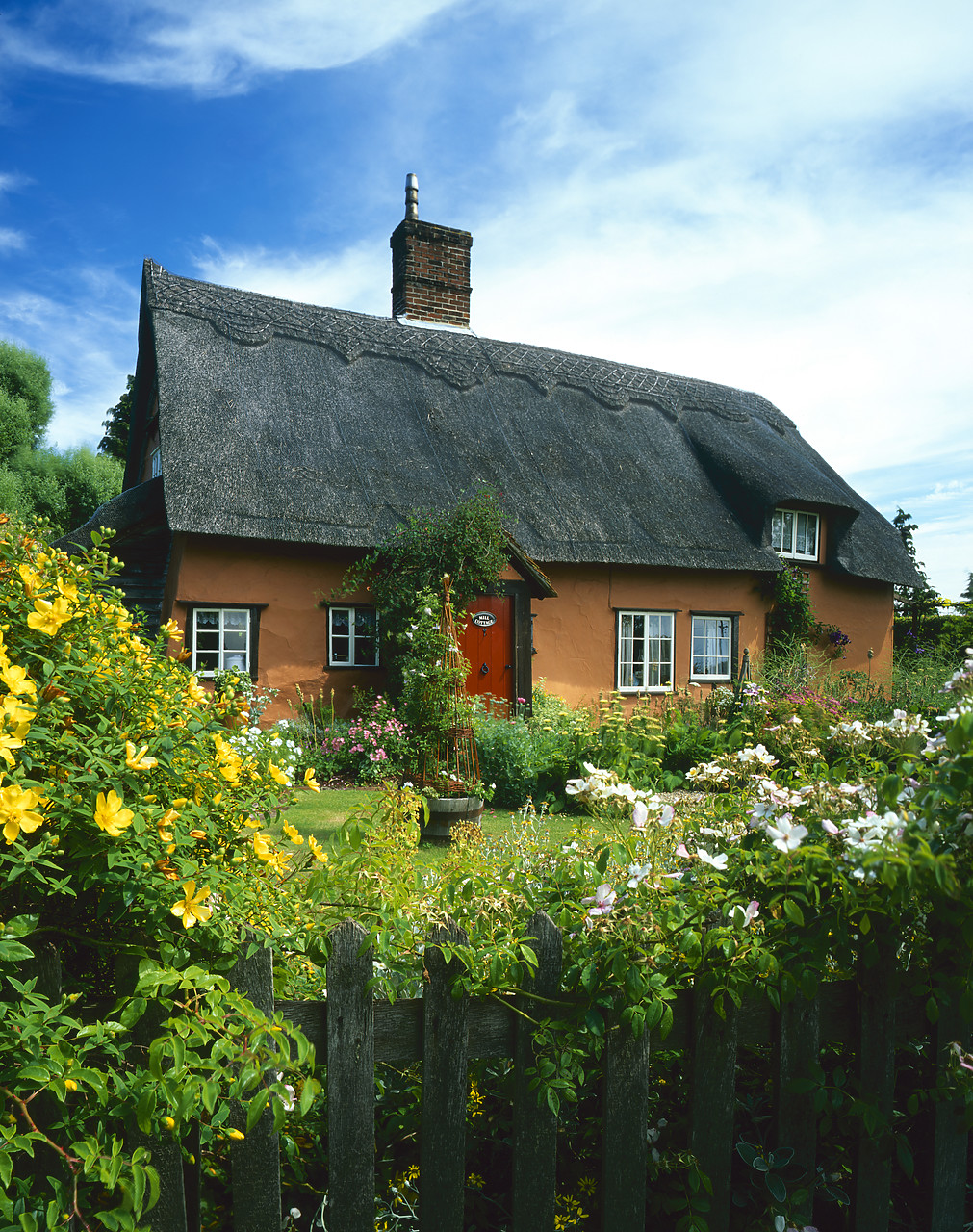 #030135-4 - Thatched Cottage & Garden, Suffolk, England