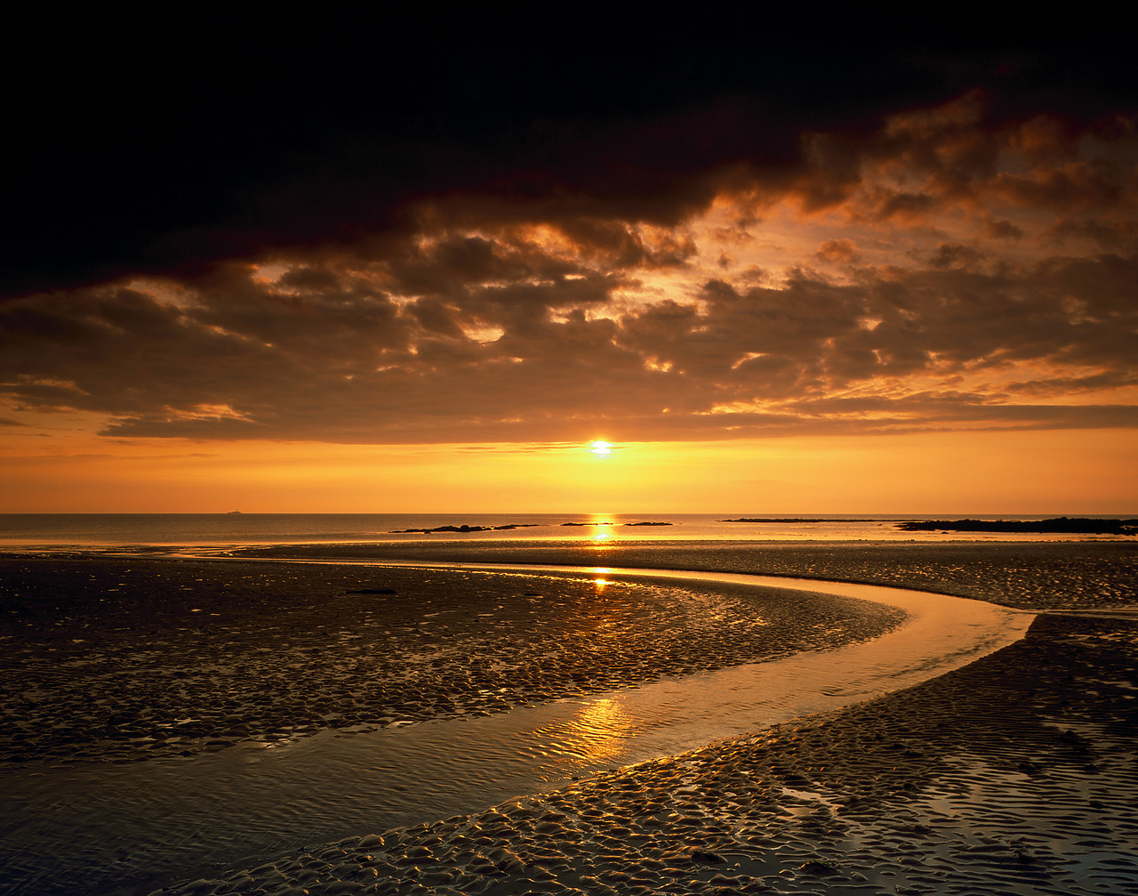 #030291-1 - Sunrise over Rush Beach, Co. Dublin, Ireland