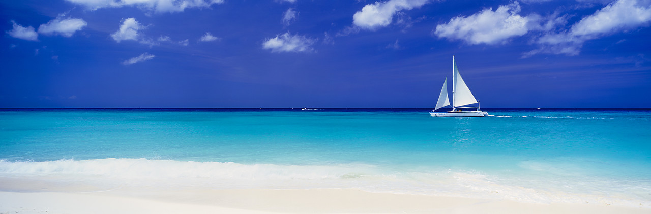 #030339-1 - Sailboat off Manchebo Beach, Aruba, Lesser Antilles, Caribbean