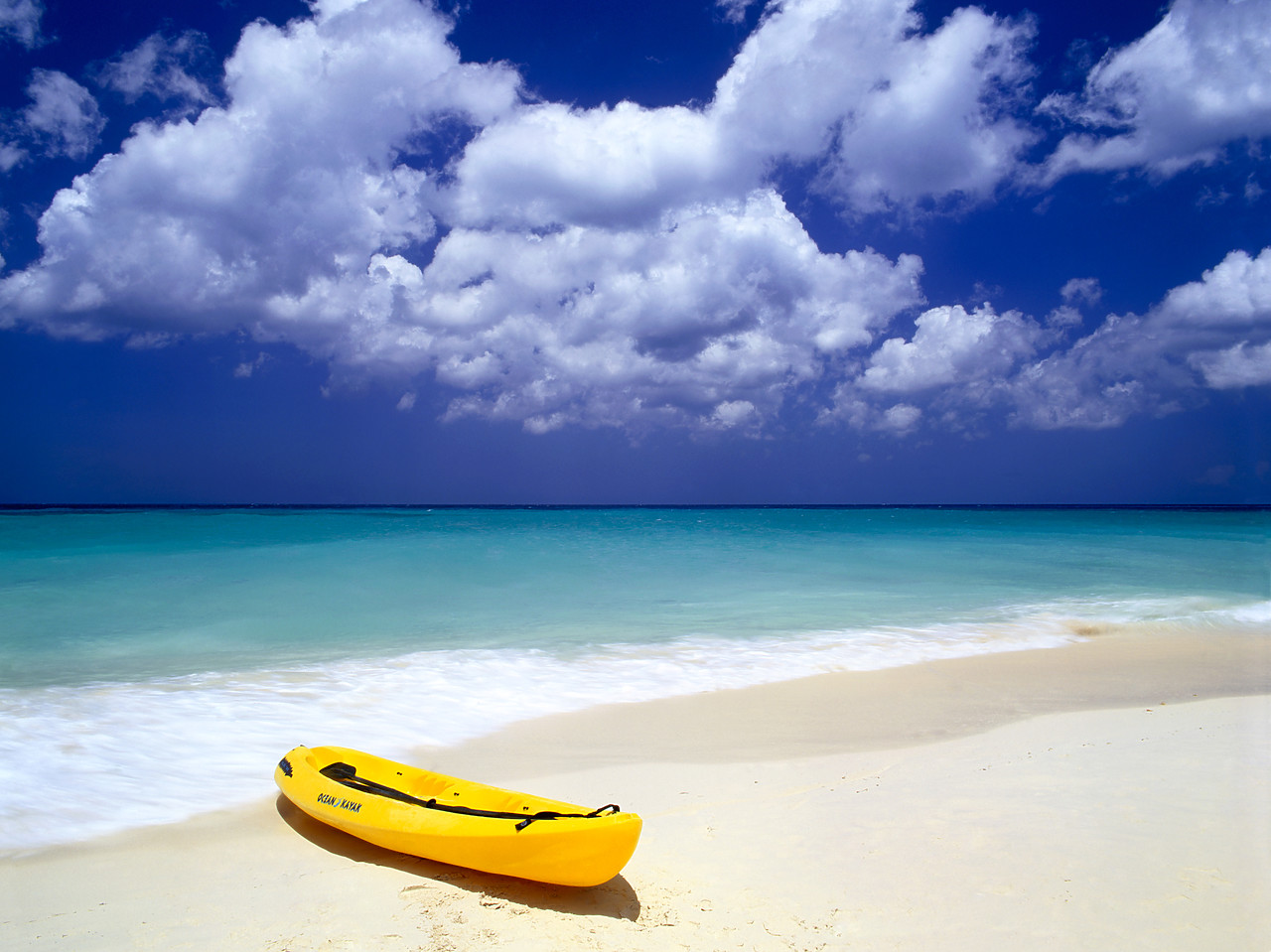 #030340-1 - Kayak on Manchebo Beach, Aruba, Lesser Antilles, Caribbean