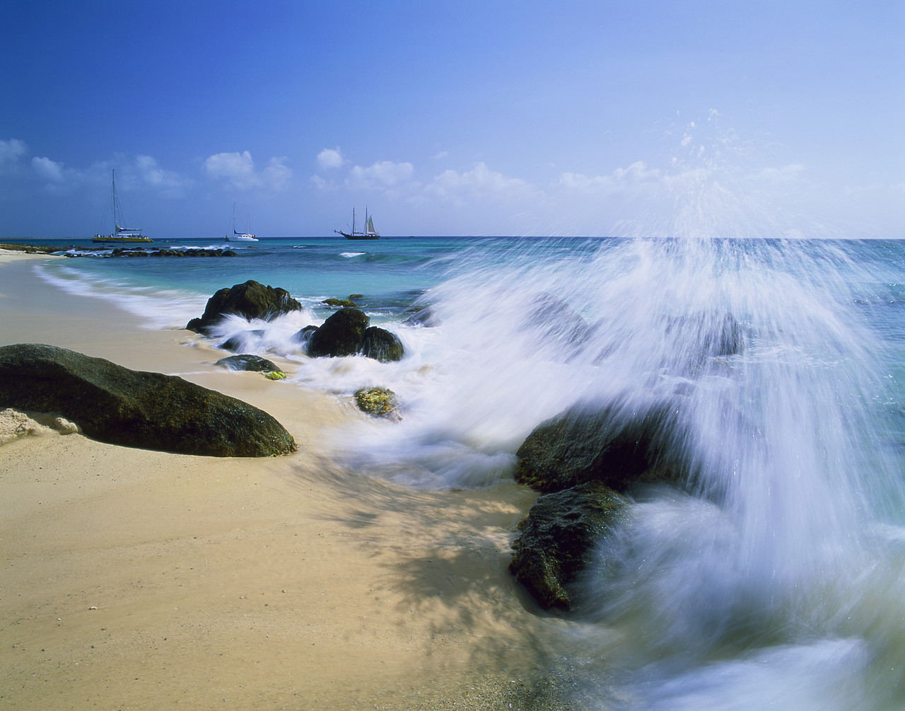 #030355-2 - Crashing Waves, Aruba, Lesser Antilles, Caribbean