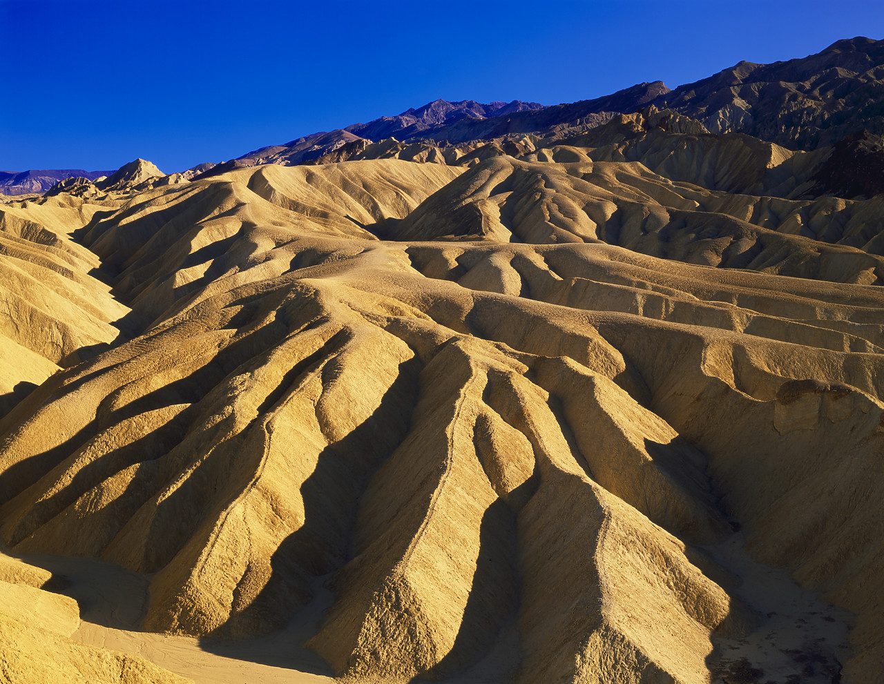 #040027-4 - Badland Patterns below Zabriskie Point, Death Valley National Park, California, USA