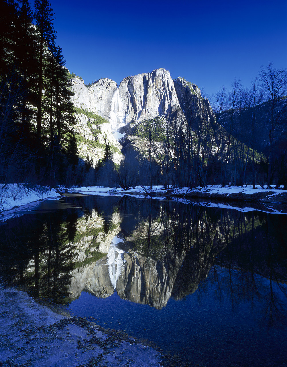 #040040-3 - Upper Yosemite Falls in Winter, Yosemite National Park, California, USA
