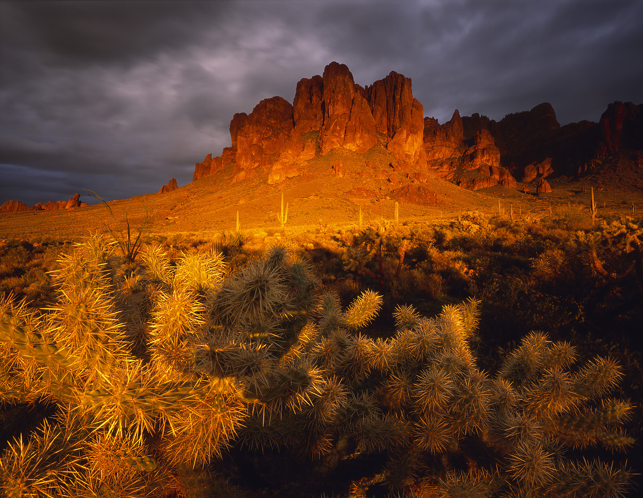 #040222-1 - Storm over Superstition Mountains, Phoenix, Arizona, USA