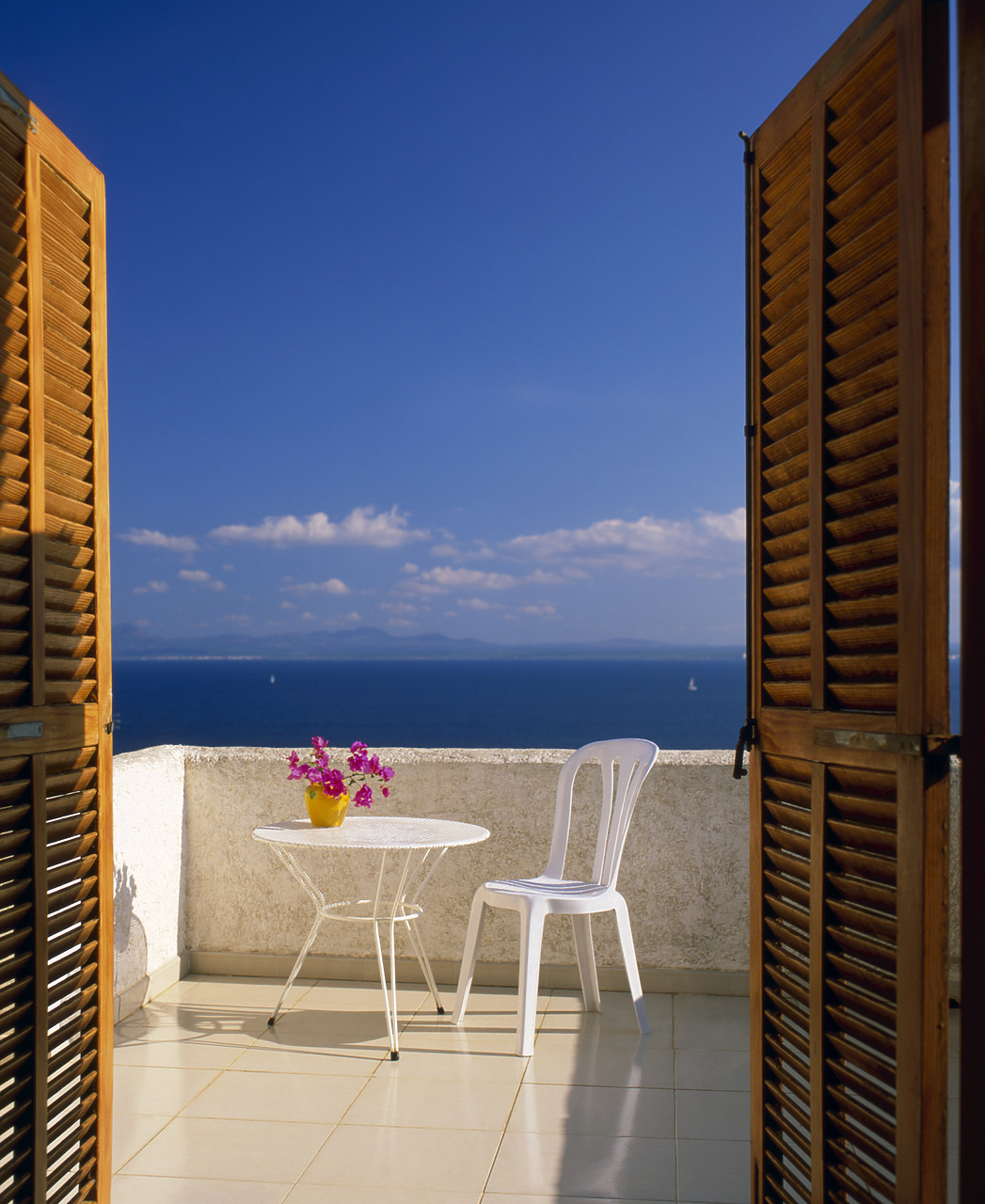 #050254-1 - Balcony Overlooking Alcudia Bay, Mallorca, Spain