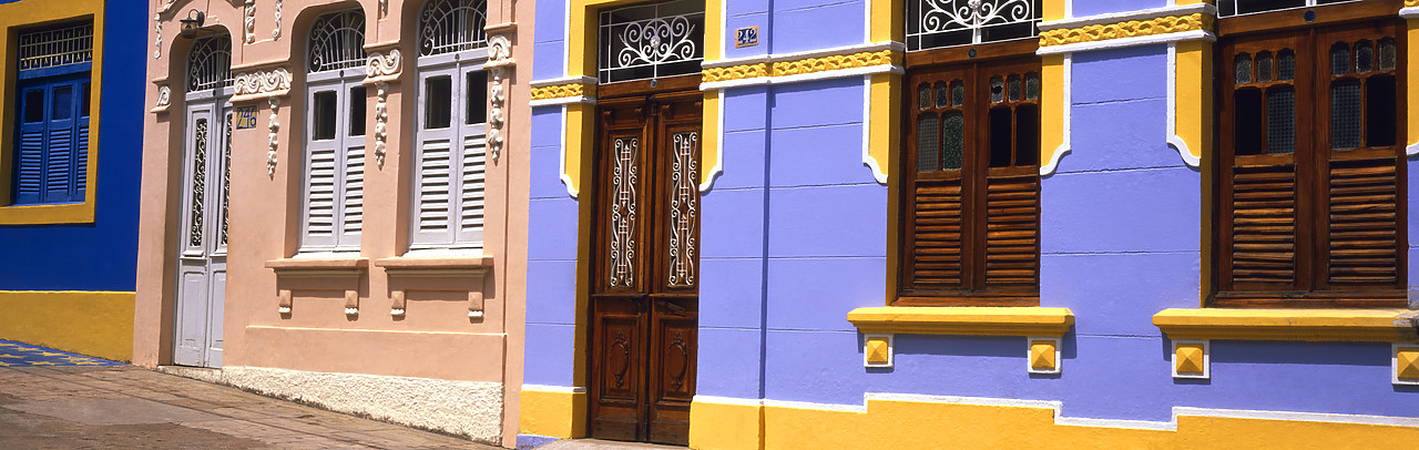 #060001-1 - Colourful Art Deco Building fronts, Olinda, Brazil