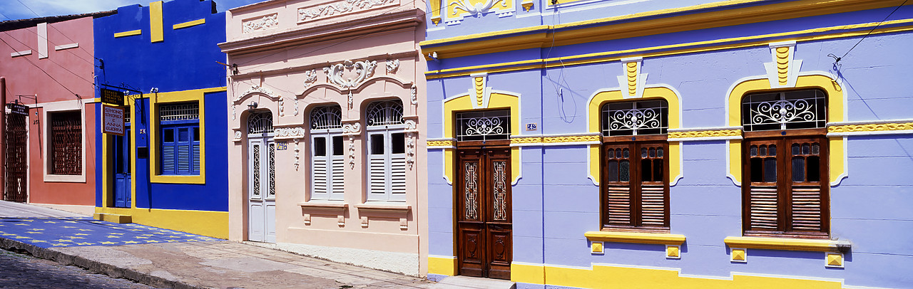 #060001-3 - Colourful Art Deco Building Fronts, Olinda, Brazil