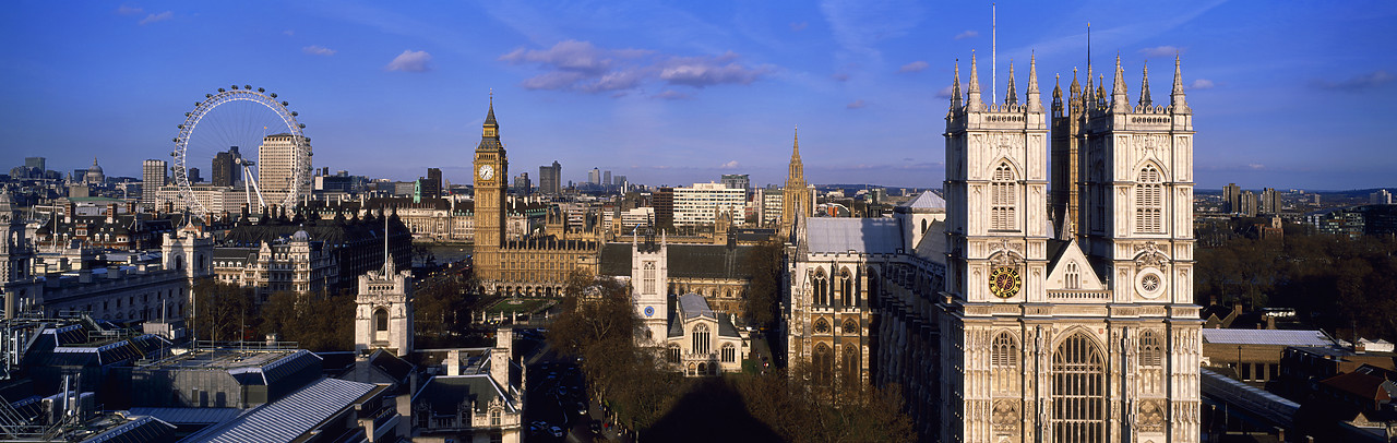 #060033-1 - Big Ben, Westminster Abbey & London Eye, London, England