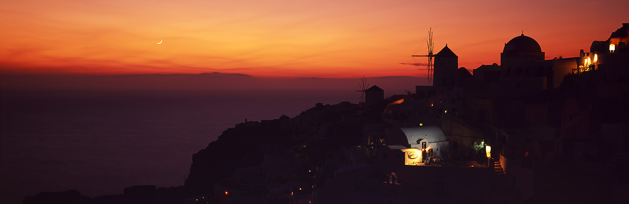 #060083-1 - Windmills at Sunset, Oia, Santorini, Greece