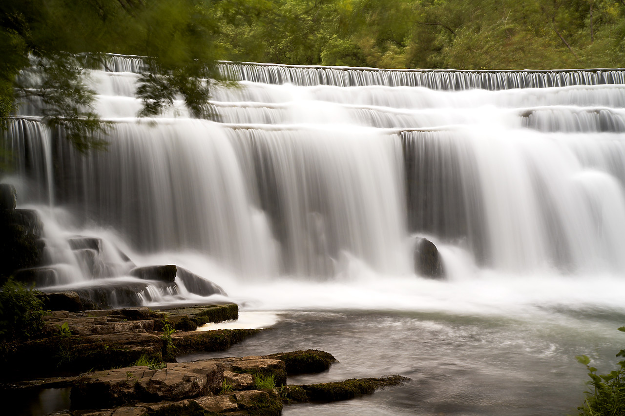 #060159-1 - Cascading Waterfall, Monsal Dale, Peak District National Park, Derbyshire, England