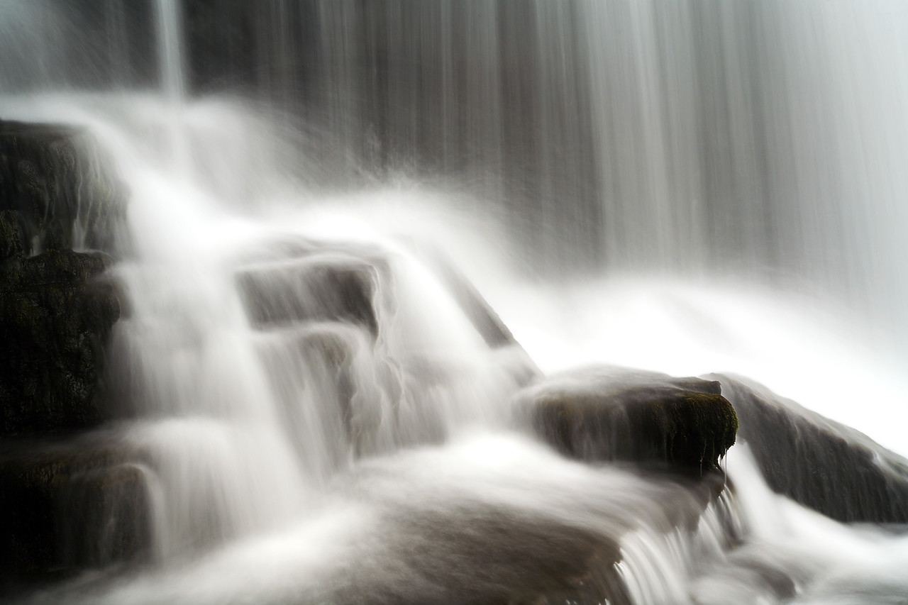 #060160-1 - Cascading Waterfall, Monsal Dale, Peak District National Park, Derbyshire, England