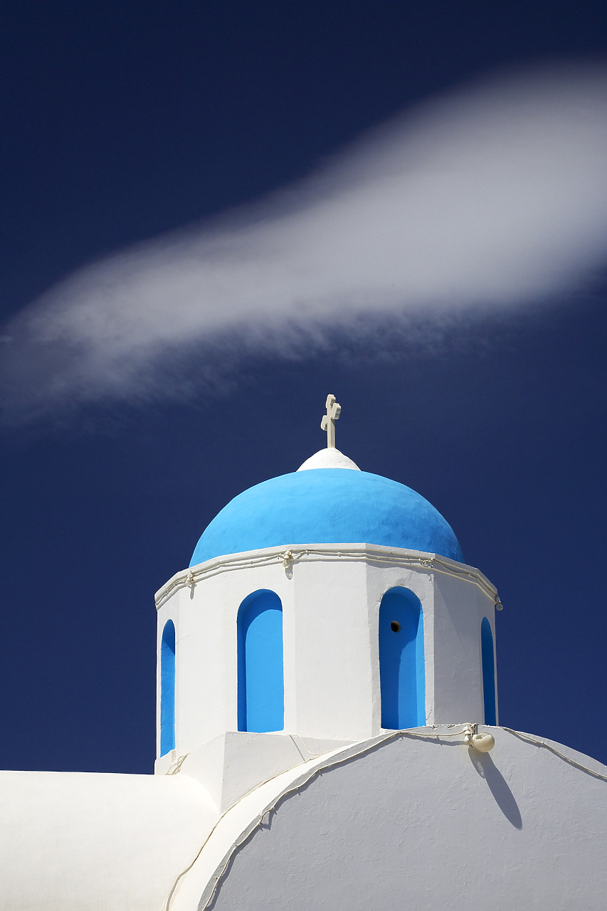 #060258-2 - Cloud over Church Dome, Oia, Santorini, Greece