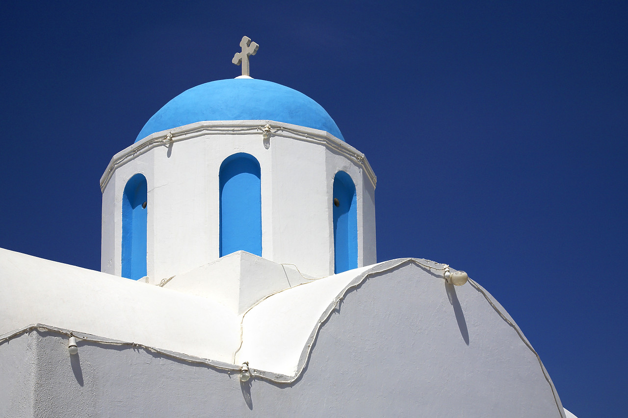 #060259-1 - Blue Dome Church, Santorini, Greece