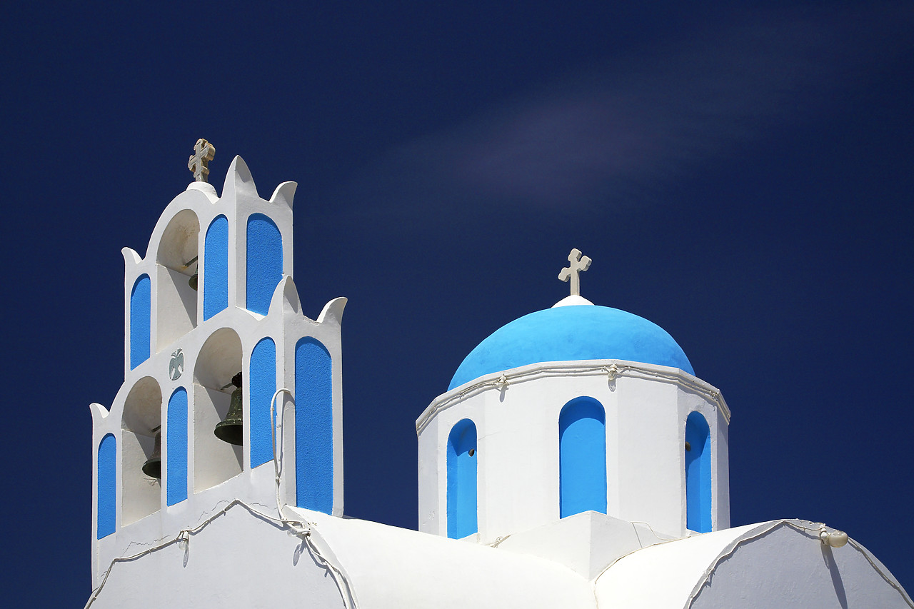 #060259-3 - Church Dome & Bell Tower, Santorini, Greece