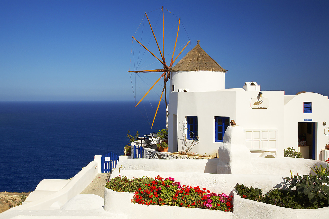 #060291-1 - Traditional Windmill, Oia, Santorini, Greece