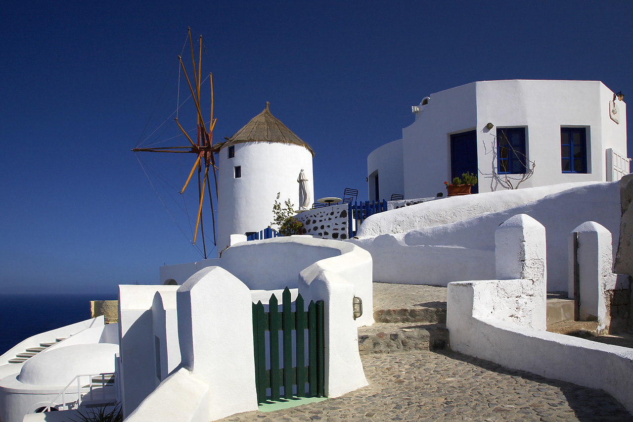 #060291-3 - Traditional Windmill, Oia, Santorini, Greece