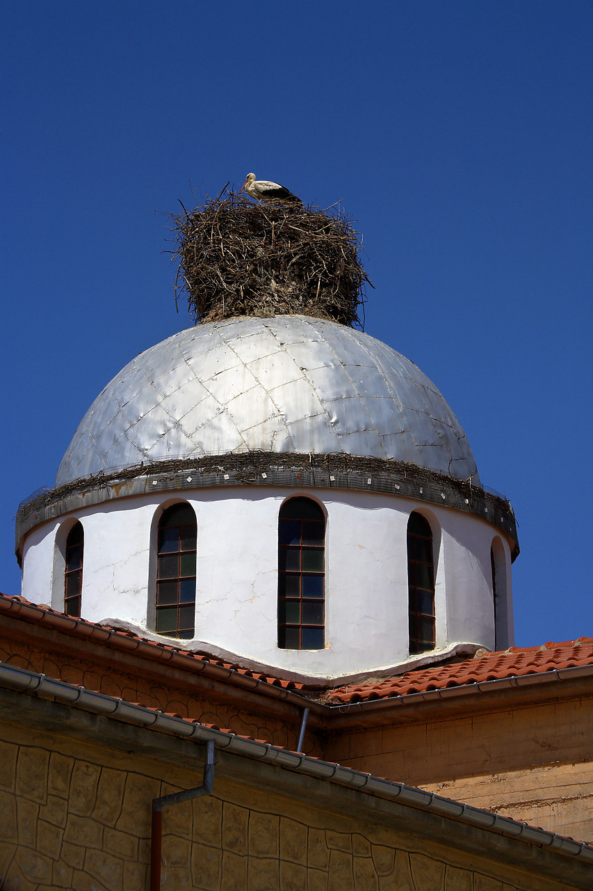 #060318-2 - Stork Nest on Church Tower, Central Greece