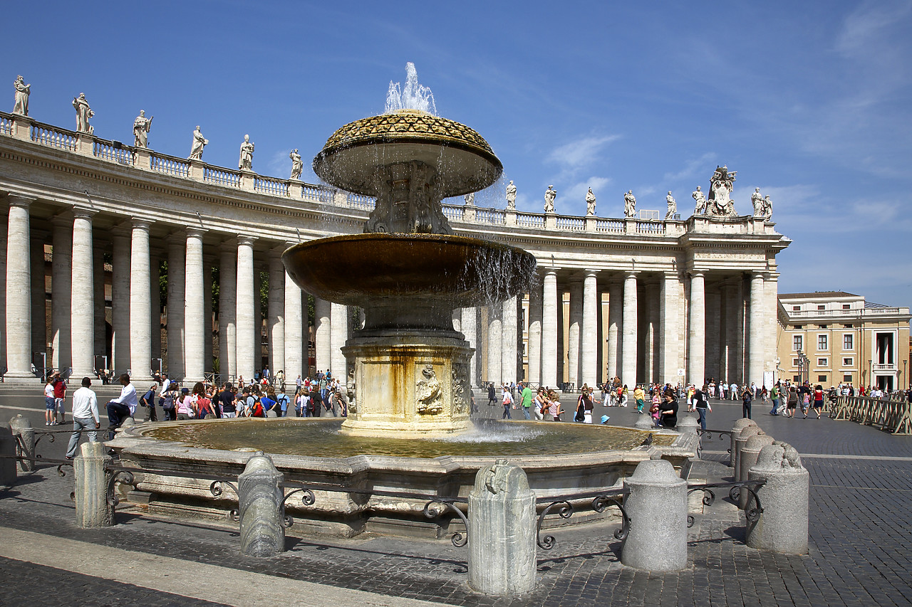 #060398-1 - Fountain in St. Peter's Square, The Vatican, Rome, Italy