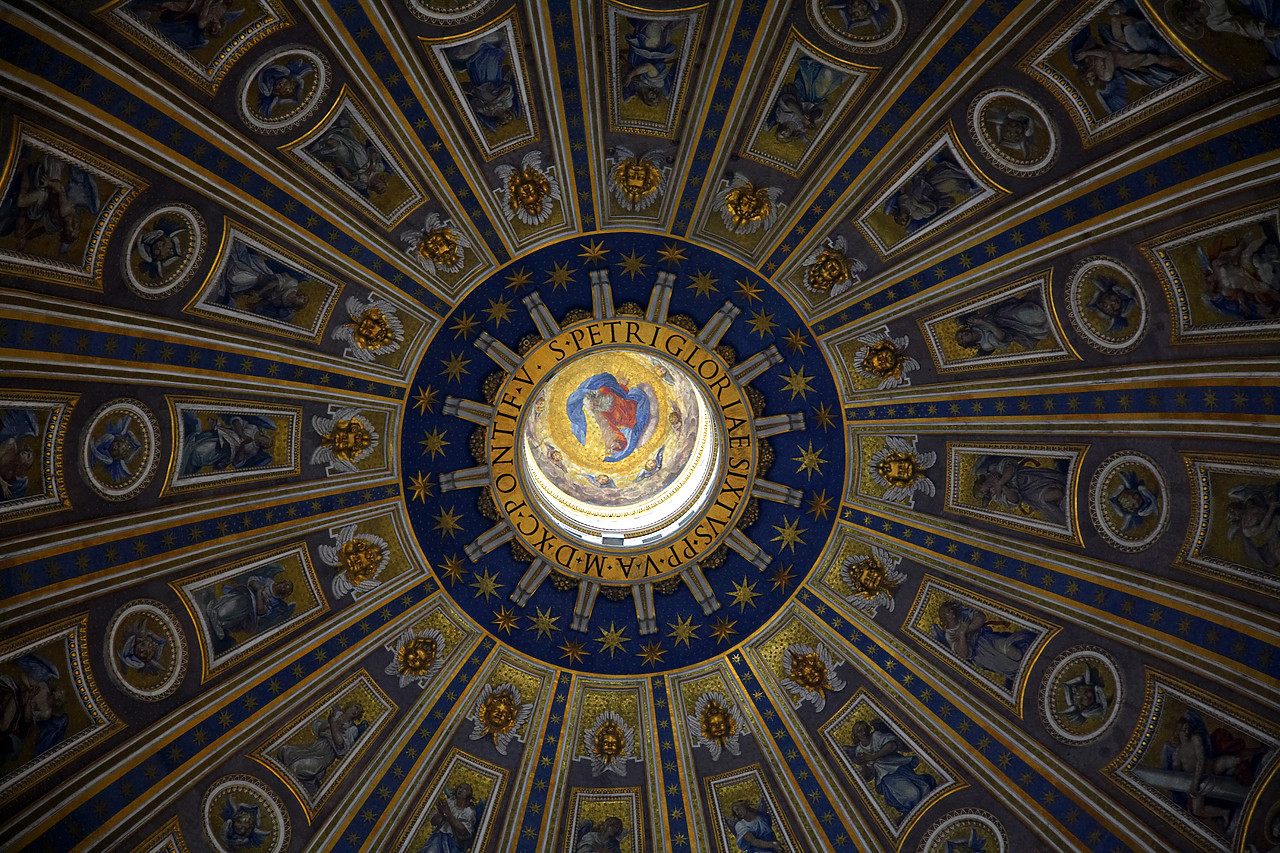 #060411-1 - Interior Dome, St. Peter's Basilica, The Vatican, Rome, Italy