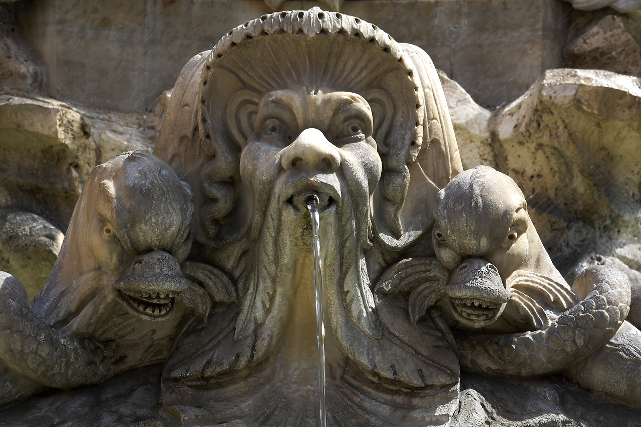 #060420-1 - Fountain Face, Rome, Italy