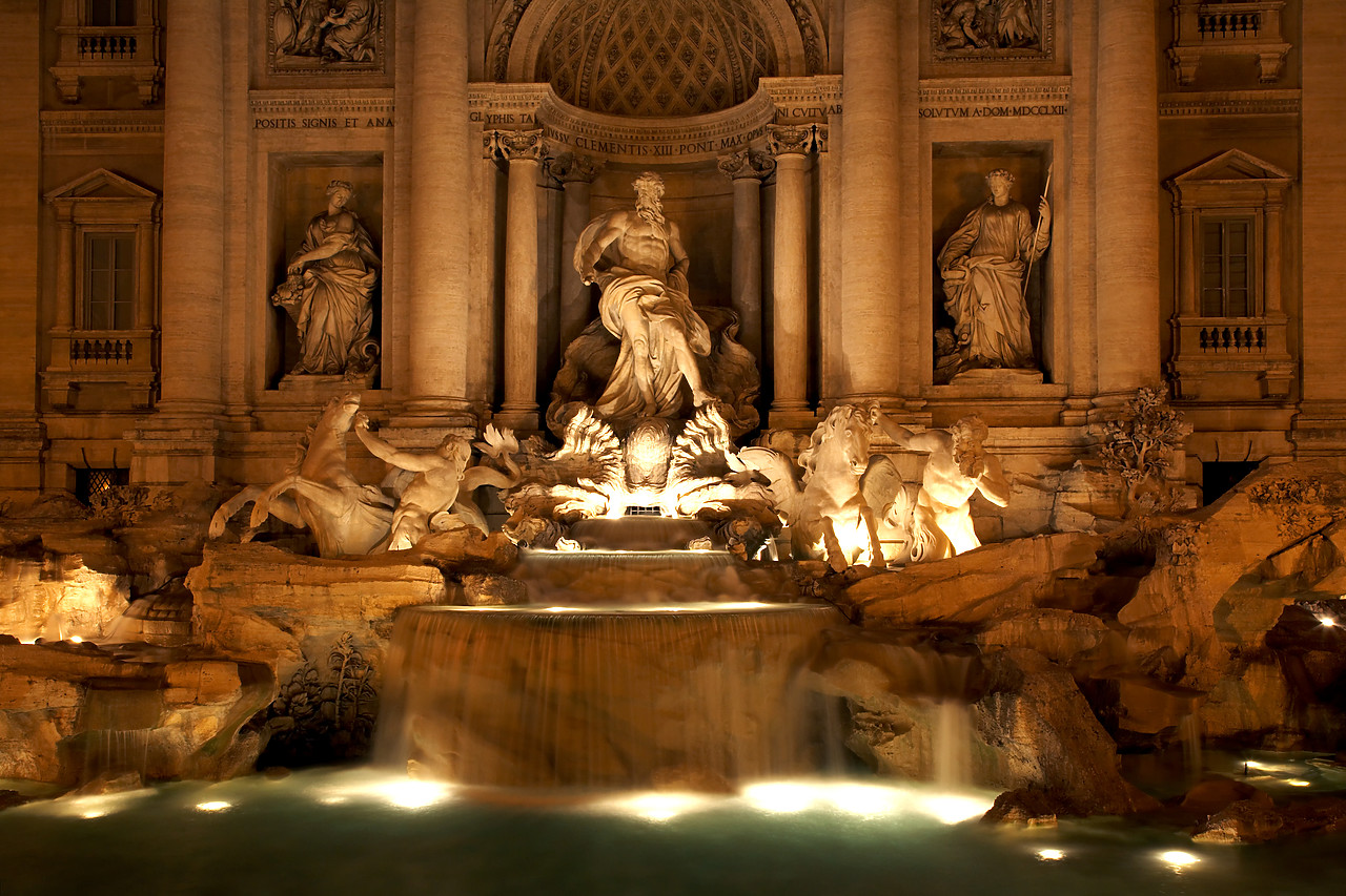 #060439-3 - Trevi Fountain at Night, Rome, Italy