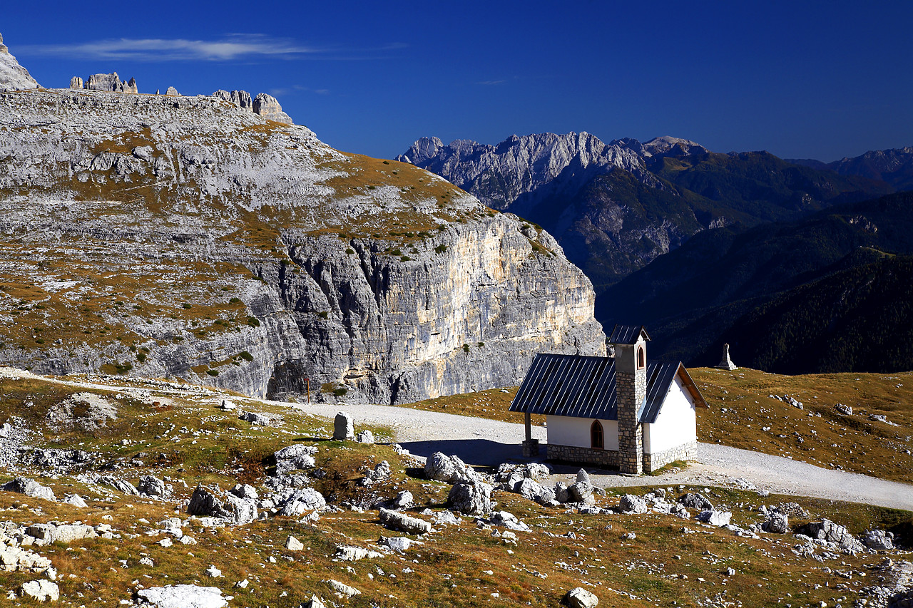 #060591-2 - Remote Mountain Chapel, Dolomites, Italy