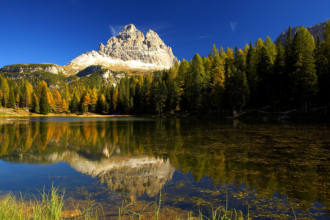 #060607-1 - Tre Cime Reflecting in Lake Antorno, Dolomites, Italy