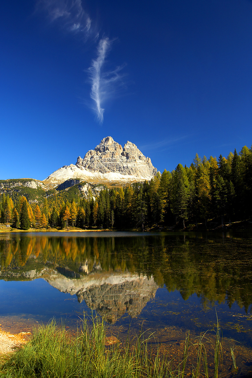 #060607-2 - Tre Cime Reflecting in Lake Antorno, Dolomites, Italy