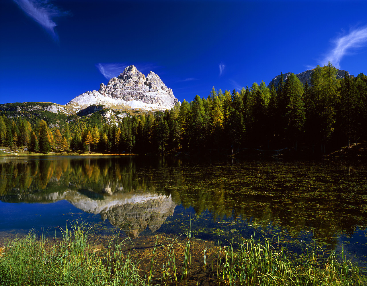 #060607-3 - Tre Cime Reflecting in Lake Antorno, Dolomites, Italy