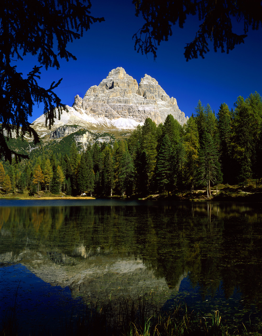 #060607-5 - Tre Cime Reflecting in Lake Antorno, Dolomites, Italy