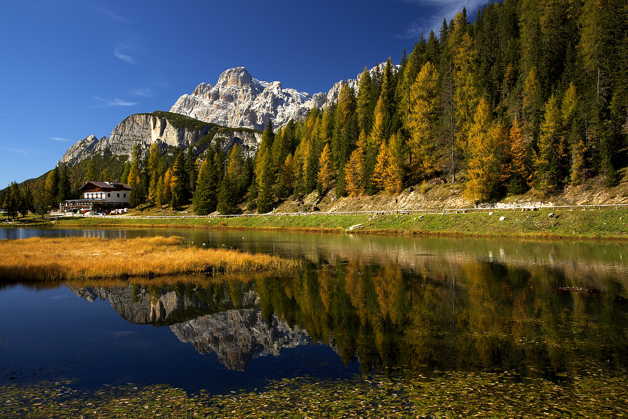 #060608-1 - Lake Antorno Reflections, Dolomites, Italy