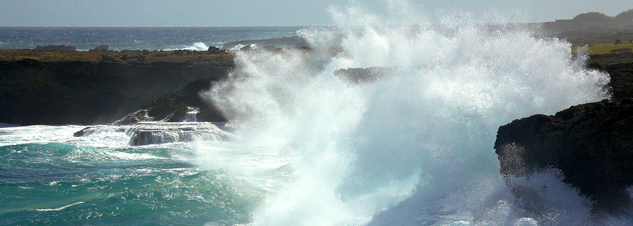 #060663-1 - Crashing Waves on Atlantic Coastline, Barbados, West Indies