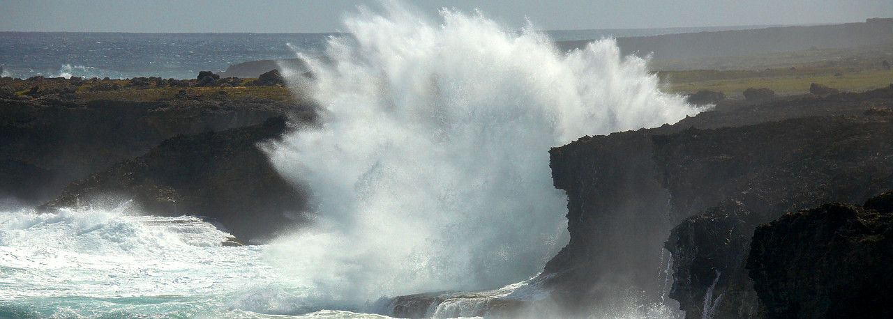 #060663-3 - Crashing Waves on Atlantic Coastline, Barbados, West Indies