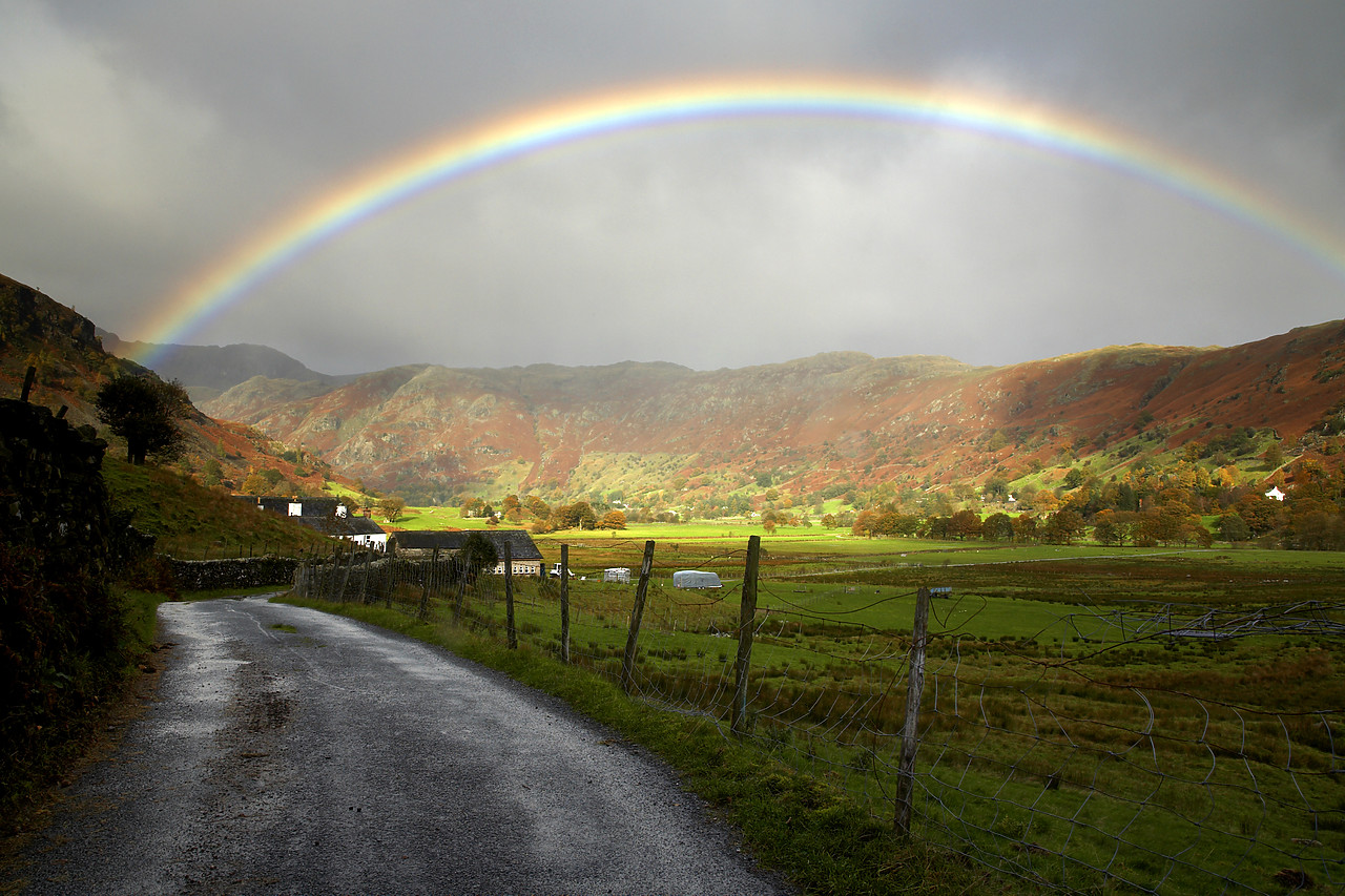 #060702-1 - Rainbow over Great Langdale, Lake District National Park, Cumbria, England