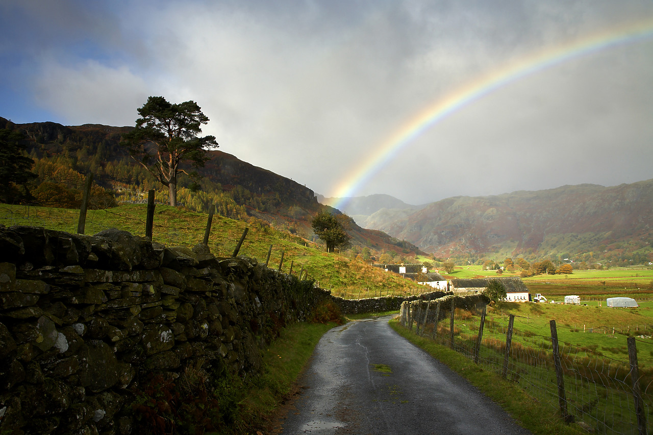 #060703-1 - Rainbow over Great Langdale, Lake District National Park, Cumbria, England