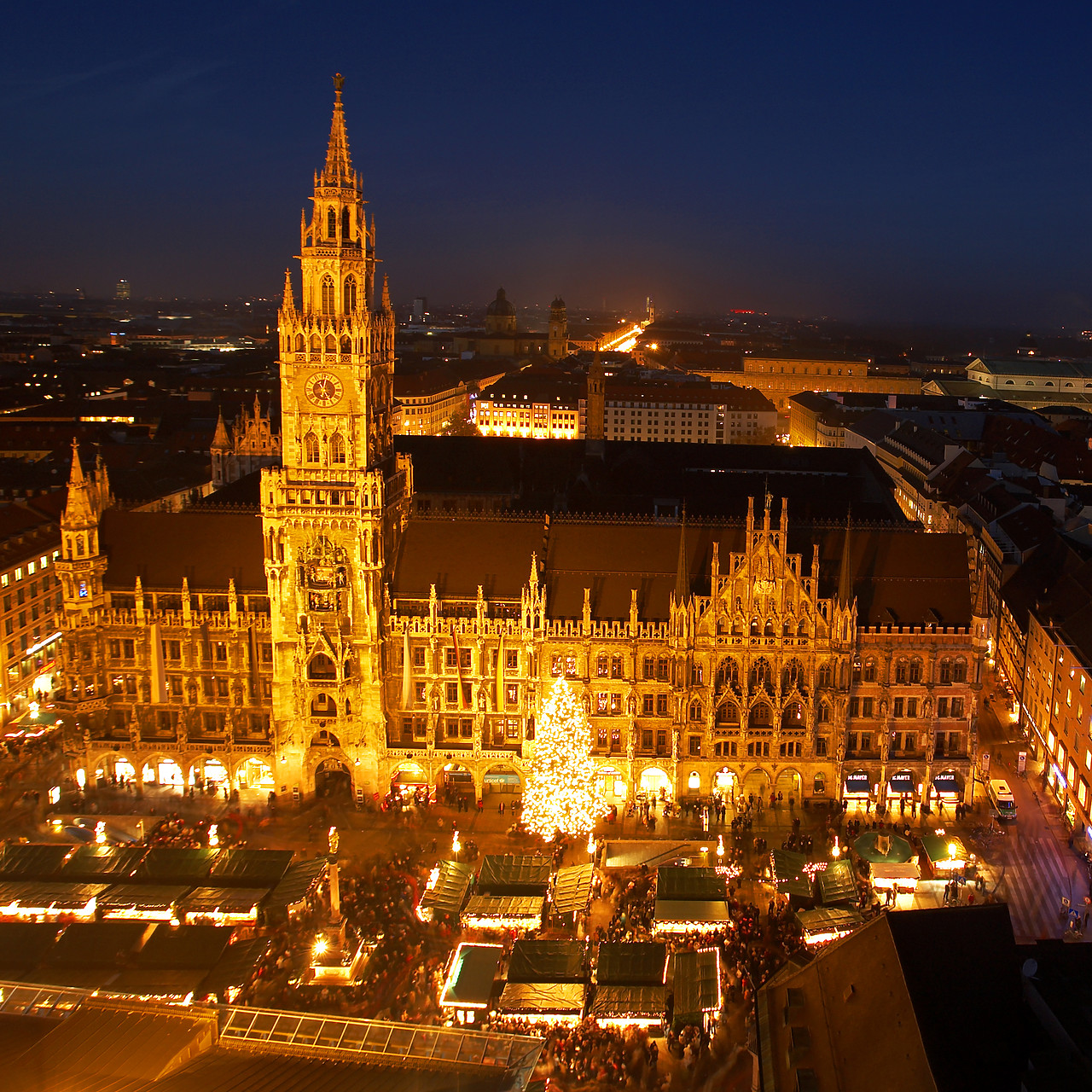 #060754-1 - View over Munich at Night, Munich, Germany