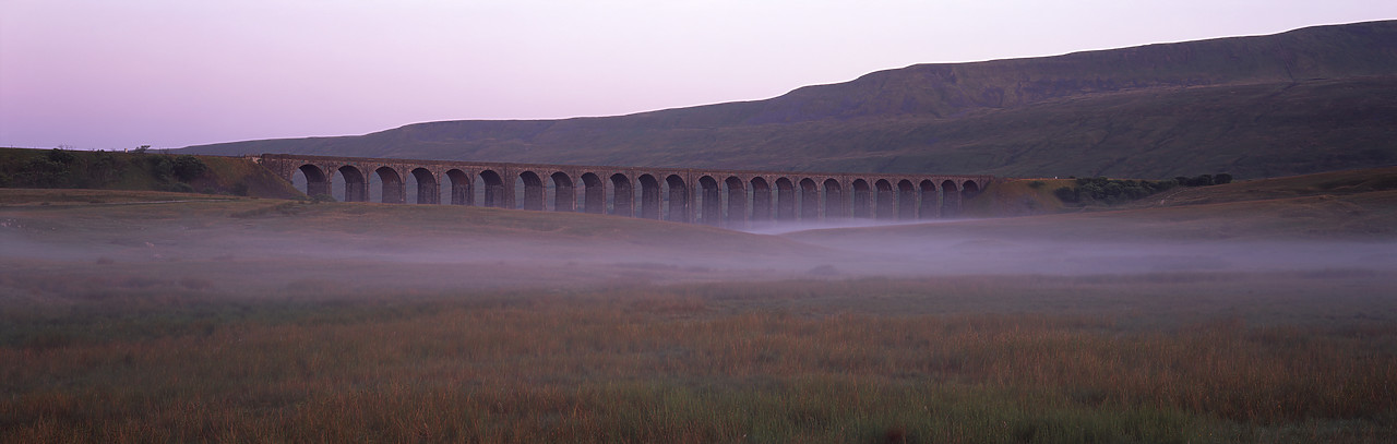 #060788-1 - Mist under Ribblehead Viaduct, Yorkshire Dales National Park, North Yorkshire, England