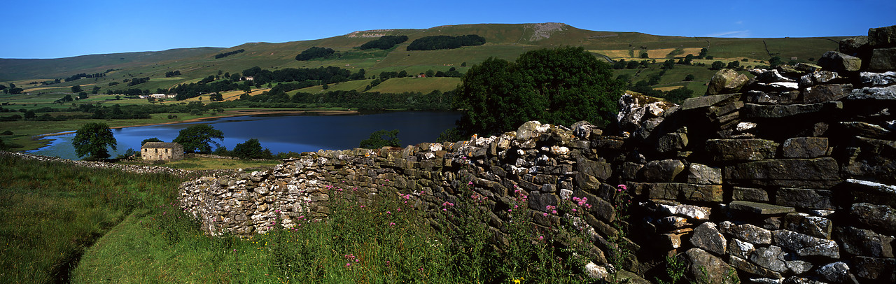 #060793-1 - Stone Wall leading to Semer Water, Yorkshire Dales National Park, North Yorkshire, England