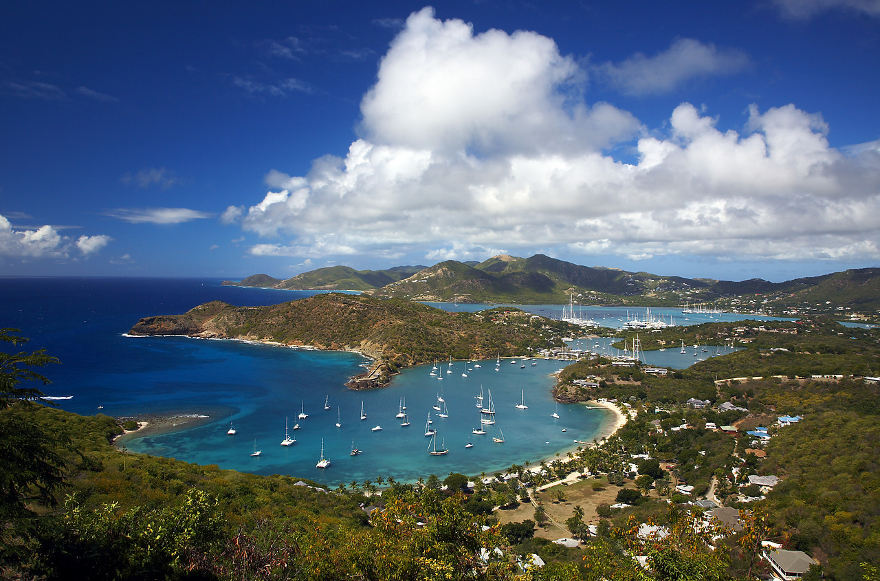 #070011-2 - View over English Harbour, Antigua, Caribbean, West Indies