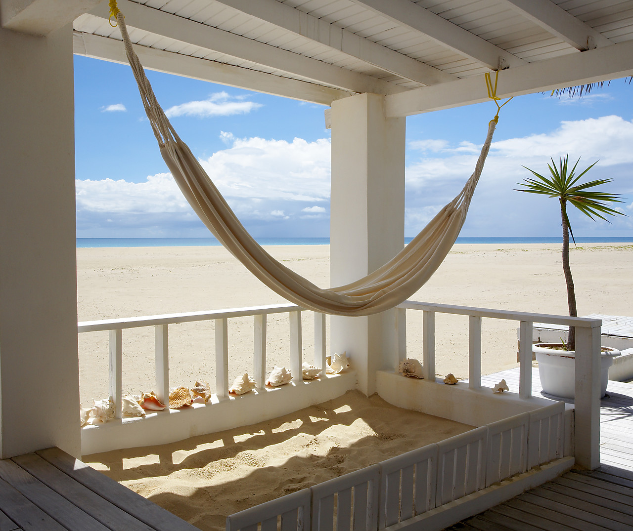 #070015-5 - Hammock at Beach House, Barbuda, Caribbean, West Indies