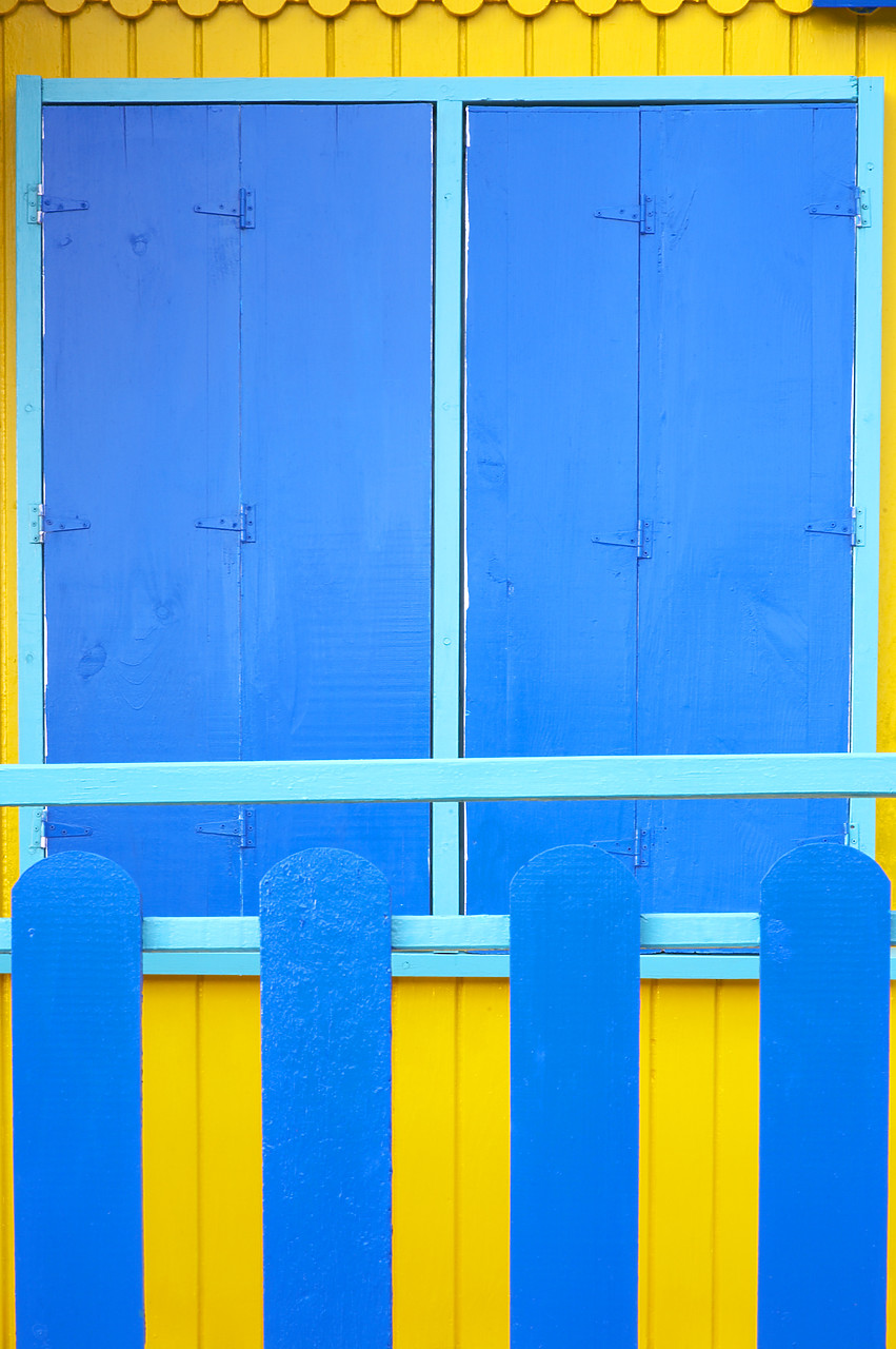 #070034-1 - Colourful House Details, Antigua, Caribbean, West Indies