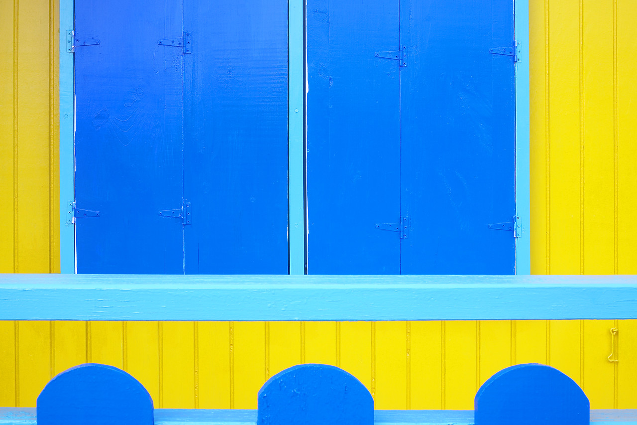 #070036-1 - Colourful House Details, Antigua, Caribbean, West Indies