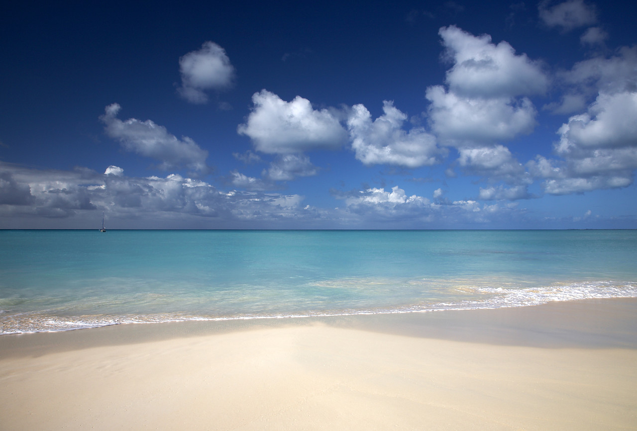 #070065-1 - Pristine White Sandy Beach, Barbuda, Caribbean, West Indies