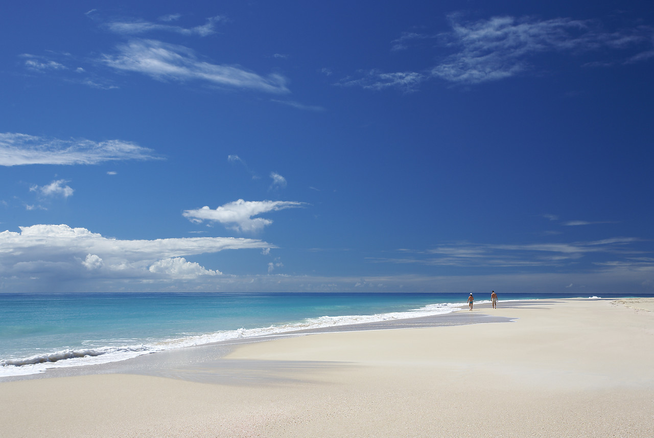 #070069-1 - Couple on Pristine Beach, Barbuda, Caribbean, West Indies