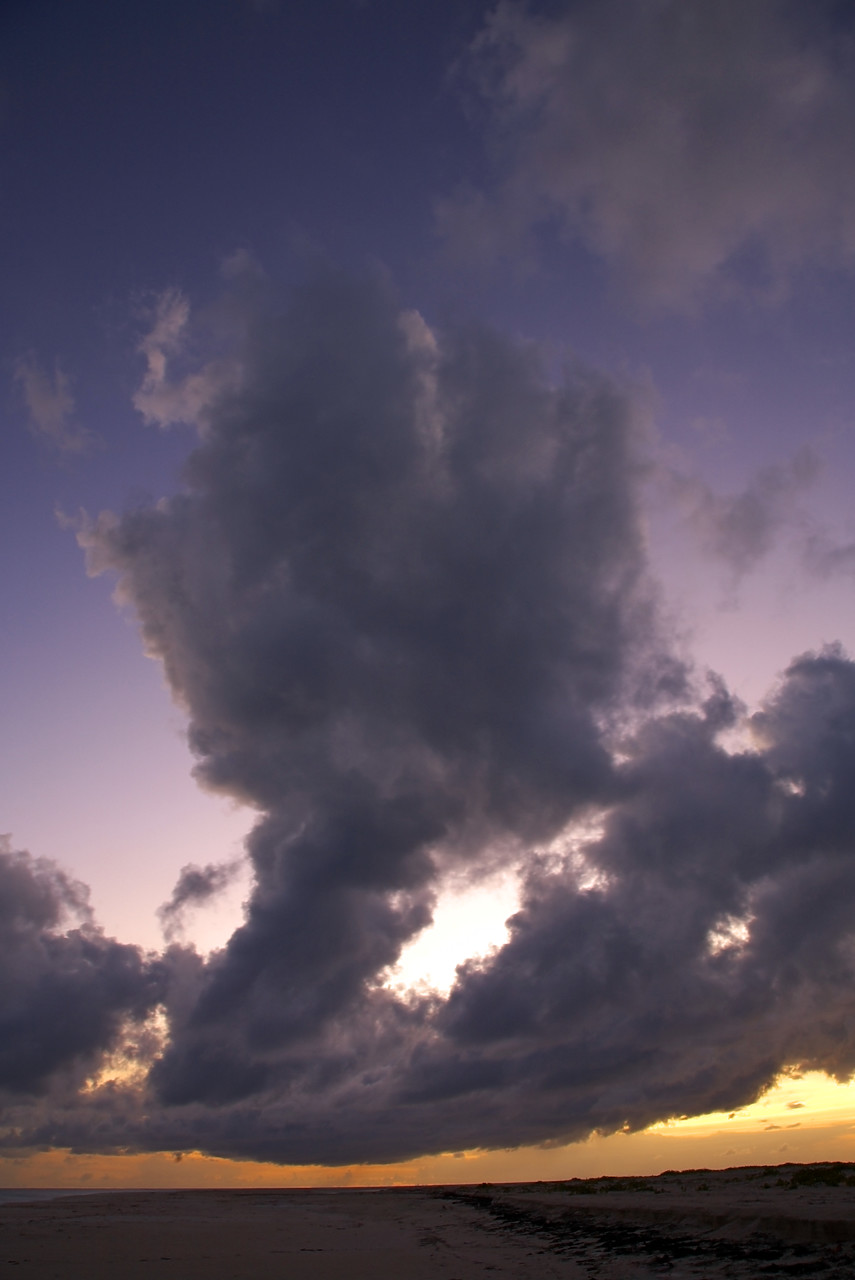 #070095-2 - Storm Clouds over Beach, Barbuda, Caribbean, West Indies